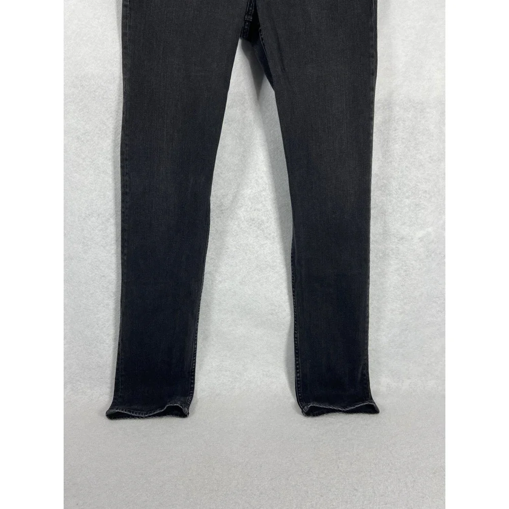 Rag & Bone Fit 2 Jeans Men's 33x34 Rock Black Slim Button Fly Denim Stretch